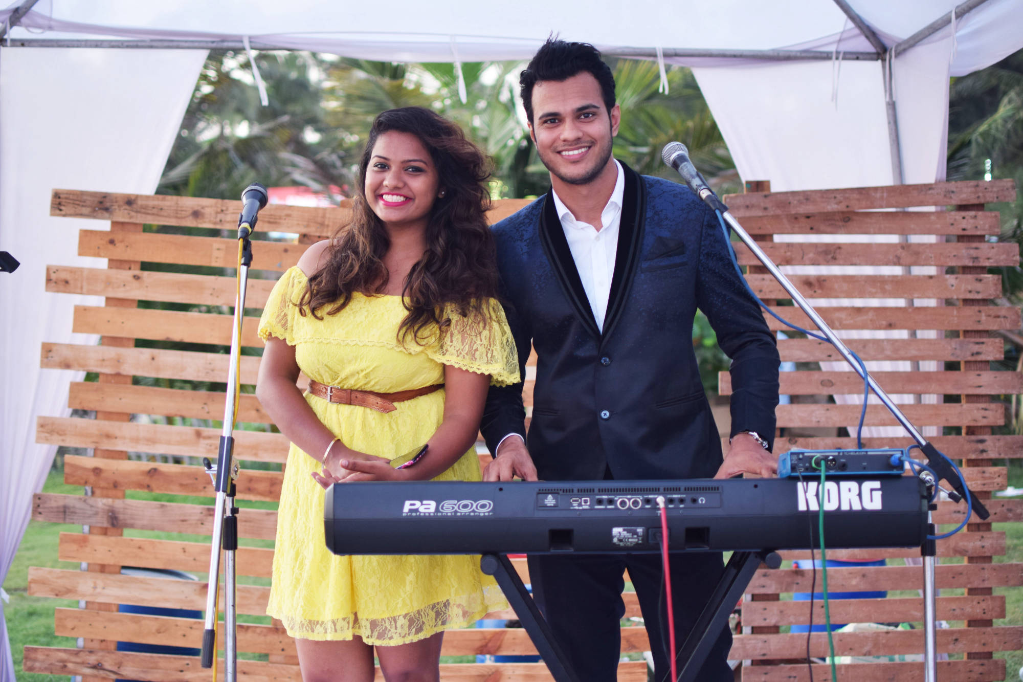 Alison and Ancy Performing at an Outdoor Event in Goa